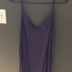 Lane Bryant Purple Lace Tank Top